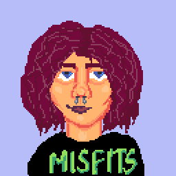 a pixel art self-portrait of yours truly.